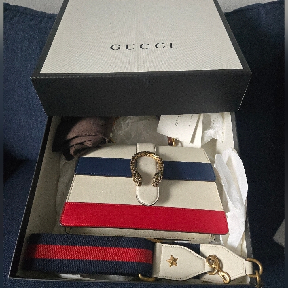 GUCCI EUC Dionysus Bamboo Top Handle Handbag Full Inclusion - Picture 6 of 17
